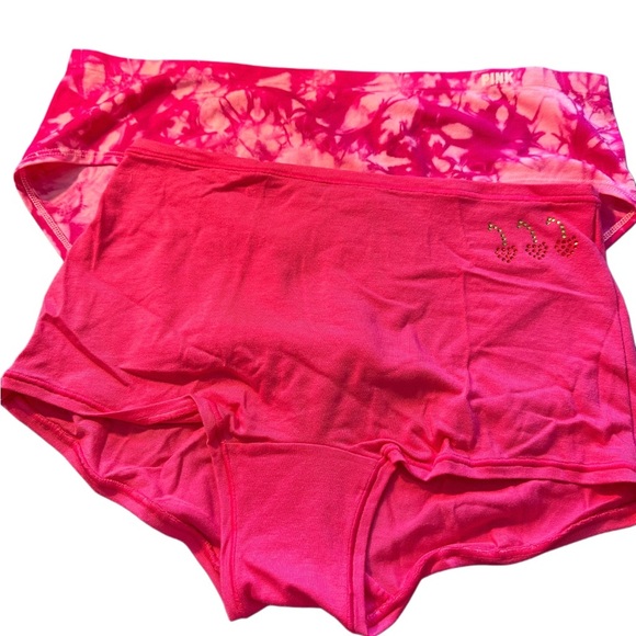 NWT 2 PAIRS VARIETY OF VICTORIA’S SECRETS  PINK PANTIES SIZE L - Picture 8 of 8